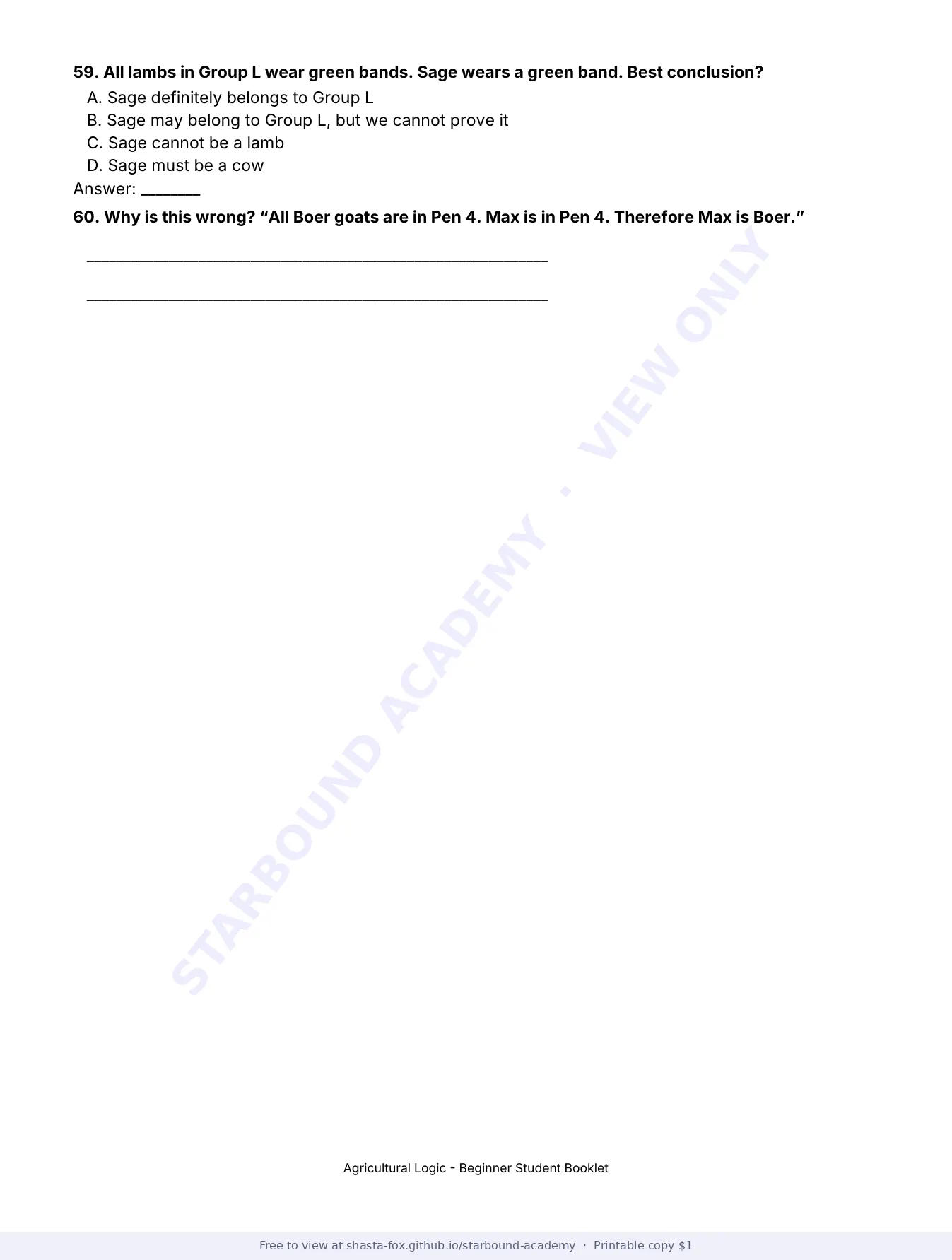 Agricultural Logic: Beginner Booklet, page 13 of 22